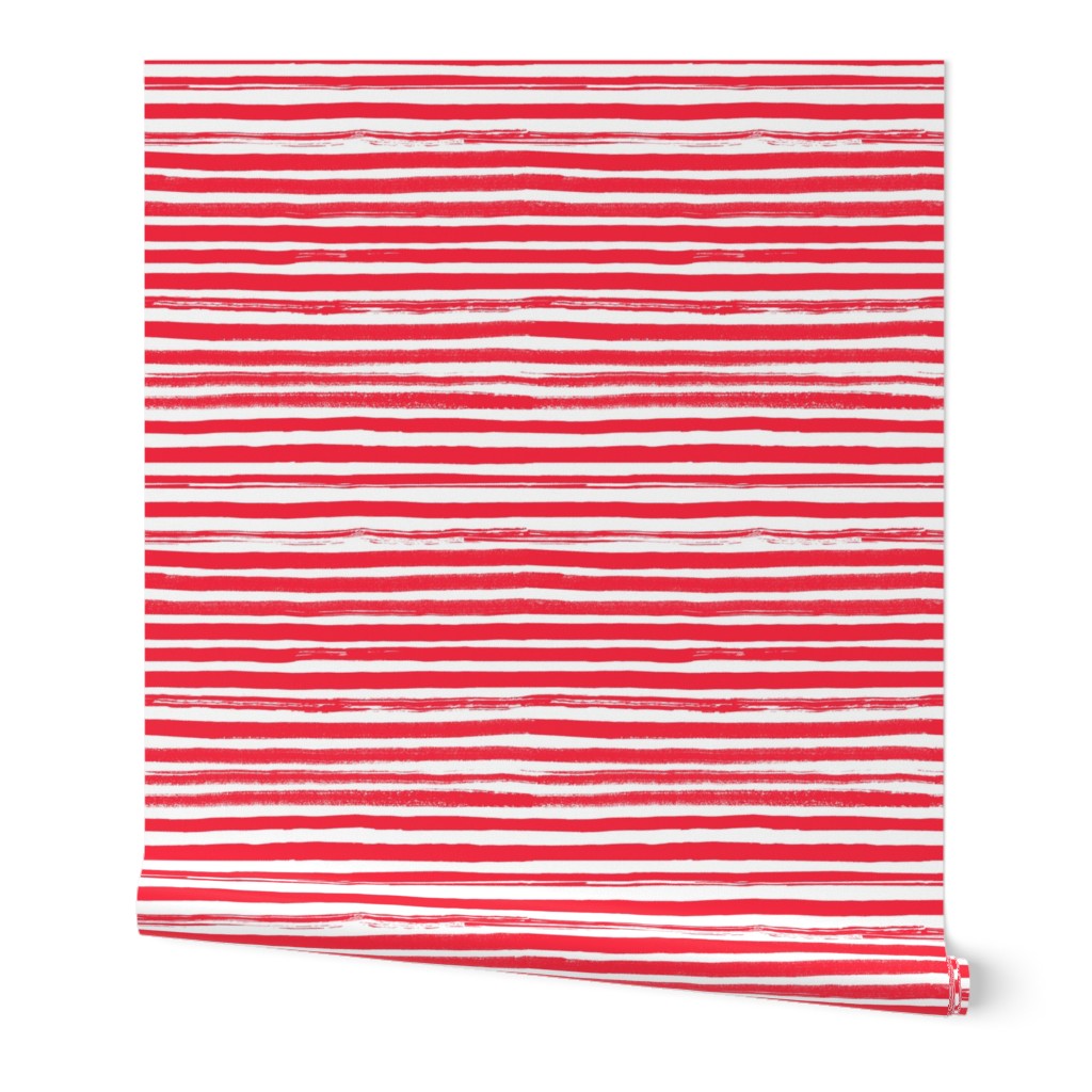 Watercolor Stripe Red