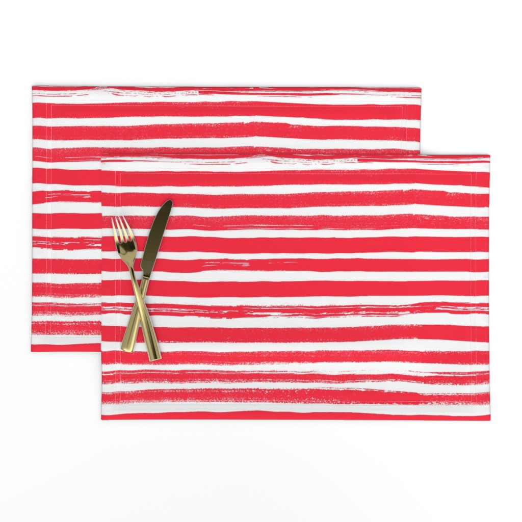 Watercolor Stripe Red