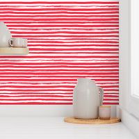 Watercolor Stripe Red