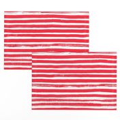 Watercolor Stripe Red