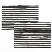 Watercolor Stripes Black and White