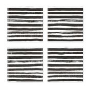 Watercolor Stripes Black and White