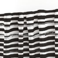 Watercolor Stripes Black and White