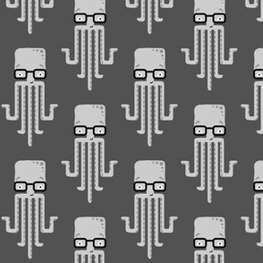 hipster octopus - grey