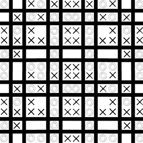 Black and White Tic Tac Toe