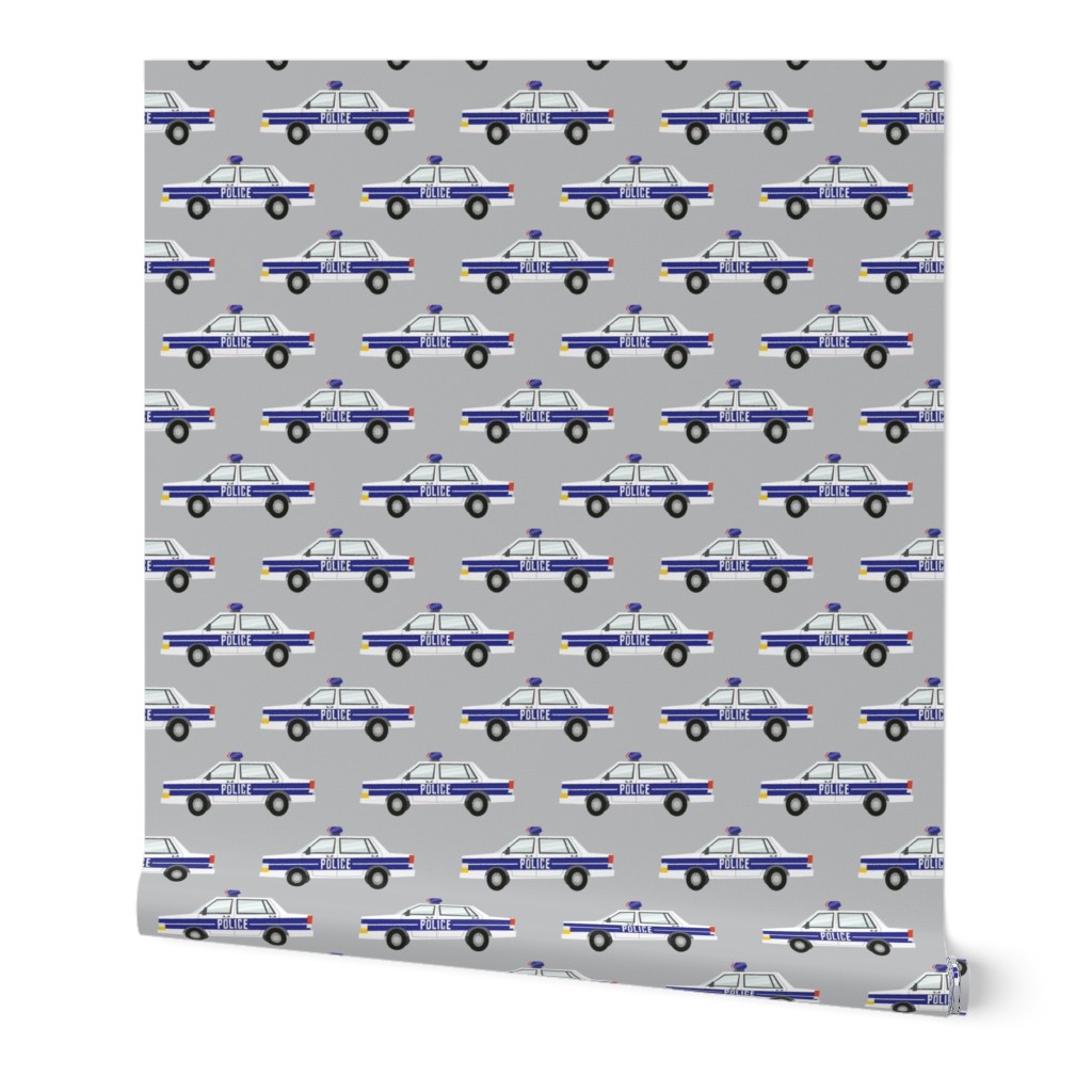 police car fabric - light grey