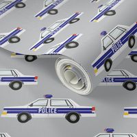 police car fabric - light grey