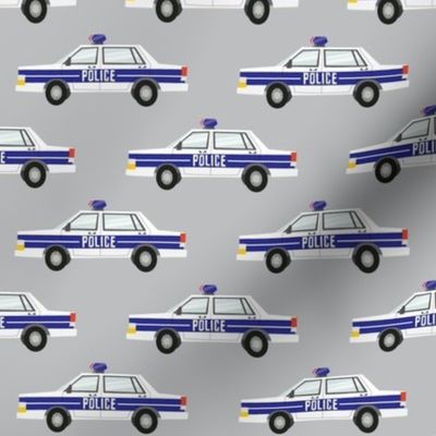 police car fabric - light grey