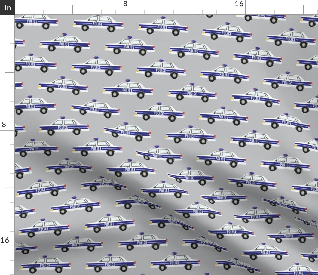 police car fabric - light grey