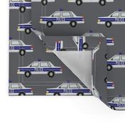 police car fabric - dark grey