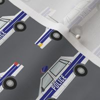 police car fabric - dark grey