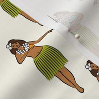 hula girl on cream