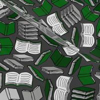 So Many Books... (Green and Silver)