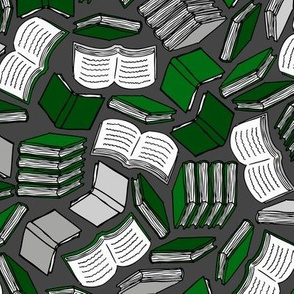 So Many Books... (Green and Silver)