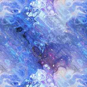 BLUE XL EVANESCENT MARBLE FLOWER IN THE SKY NEBULA