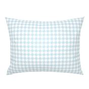 Light blue and white houndstooth | medium