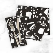 Fun Painted Geometric Black and White