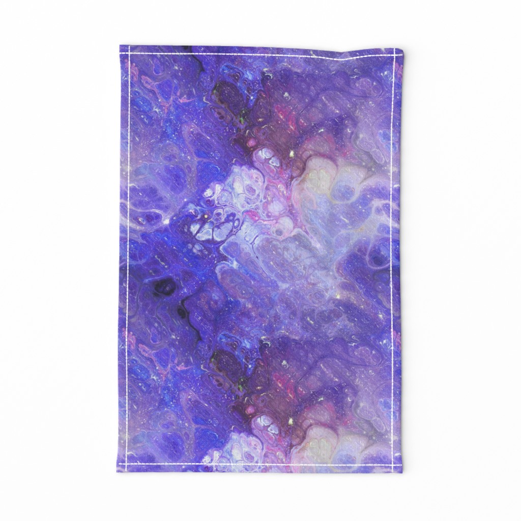 PURPLE XL EVANESCENT MARBLE FLOWER IN THE SKY NEBULA