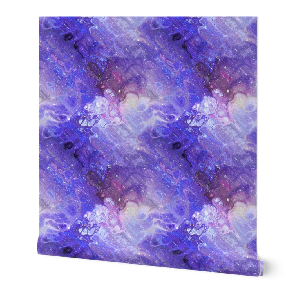 PURPLE XL EVANESCENT MARBLE FLOWER IN THE SKY NEBULA