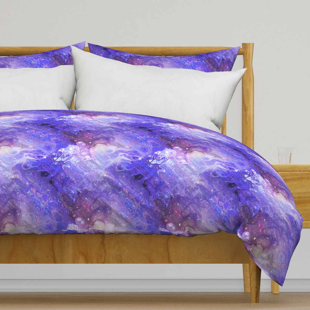 PURPLE XL EVANESCENT MARBLE FLOWER IN THE SKY NEBULA