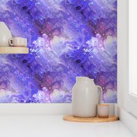 PURPLE XL EVANESCENT MARBLE FLOWER IN THE SKY NEBULA