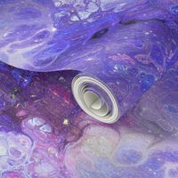 PURPLE XL EVANESCENT MARBLE FLOWER IN THE SKY NEBULA