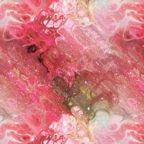 RED PINK  XL EVANESCENT MARBLE FLOWER IN THE SKY NEBULA