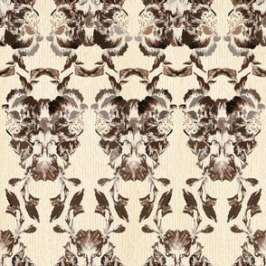 Brown Flowers Brocade Pattern 1