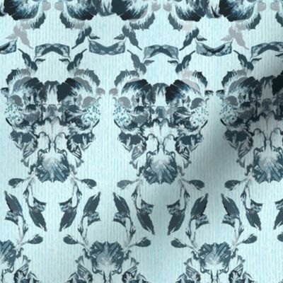 teal_blue_flowers_brocade_pattern_1