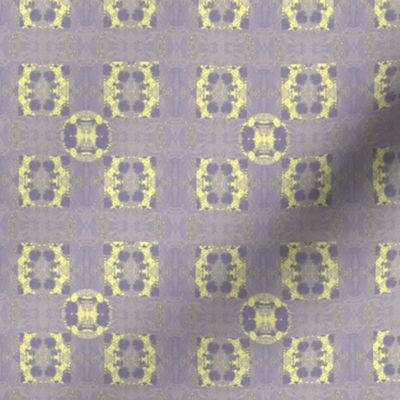 Grey and yellow damask