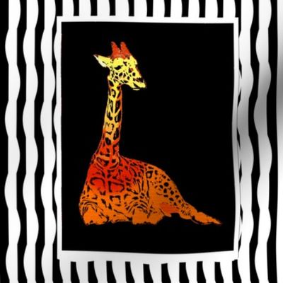 FabricGiraffeBlkStripes