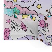 19 Pegasus winged unicorns pegacorns stars rainbows clouds trees ponds lakes teddy bears shooting cats fairy kei lolita sky skies pony ponies horses kawaii japanese inspired moon castles  colorful 