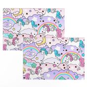 19 Pegasus winged unicorns pegacorns stars rainbows clouds trees ponds lakes teddy bears shooting cats fairy kei lolita sky skies pony ponies horses kawaii japanese inspired moon castles  colorful 