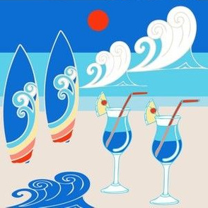 Blue Hawaii Drinks on the Beach