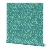 Mint Foliage on a Teal Background