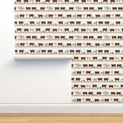 Hereford farm cow pattern cute farm animals beige