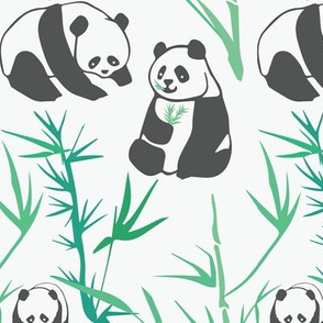 panda family