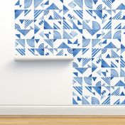 Watercolor Tiles - Blue