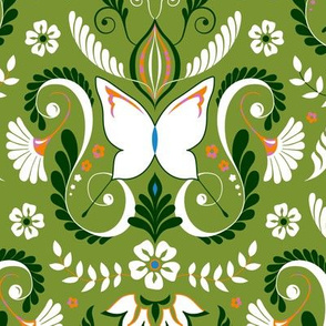 Butterfly Damask - Limited Palette Colors