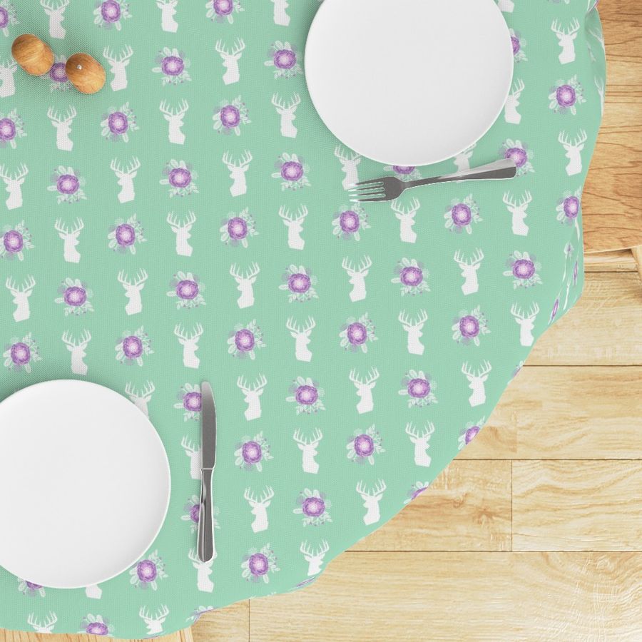 deer and florals fabric