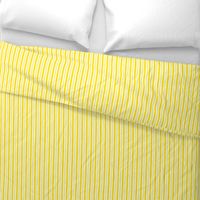 Sunny Morning Stripes - Narrow Icy Cream Ribbons with Daffodil Yellow  and Jersey Butter