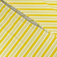 Sunny Morning Stripes - Narrow Icy Cream Ribbons with Daffodil Yellow  and Jersey Butter