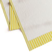 Sunny Morning Stripes - Narrow Icy Cream Ribbons with Daffodil Yellow  and Jersey Butter