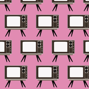 Retro TV- Pink Background