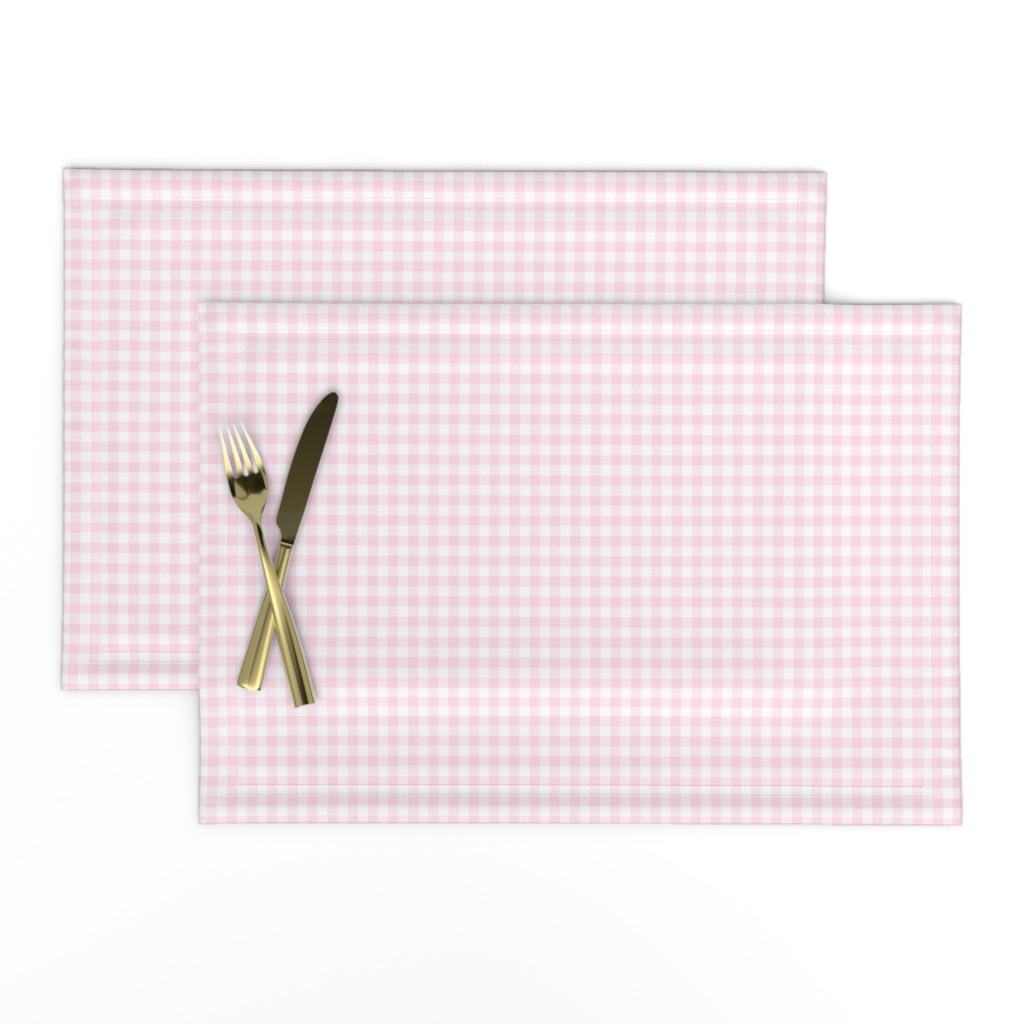 baby pink gingham, 1/4" squares