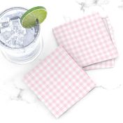 baby pink gingham, 1/4" squares