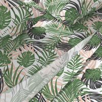 Hideaway - Tropical Palm Leaves White Medium Scale