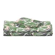 Hideaway - Tropical Palm Leaves White Medium Scale