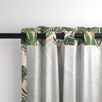 Hideaway - Tropical Palm Leaves Blush Pink Medium Scale