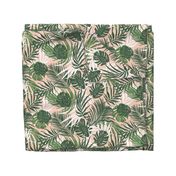 Hideaway - Tropical Palm Leaves Blush Pink Medium Scale